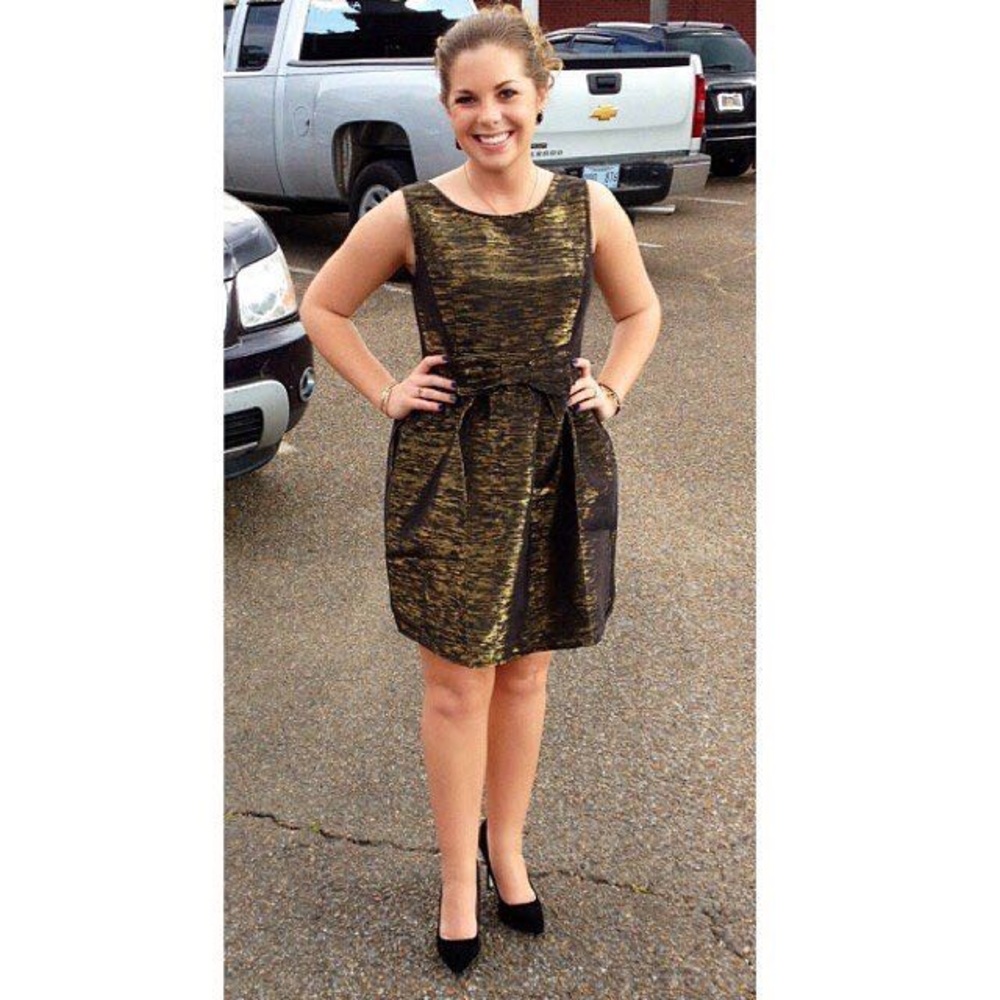 Sleeveless Brushed Metallic Dress